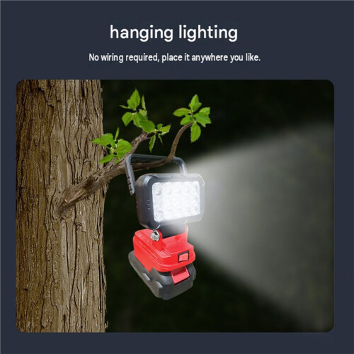 Lanterna de Trabalho LED Portátil de 2 Polegadas - Refletor de Mão Recarregável de Íon-Lítio para Reparos Automotivos, Camping e Emergências 1