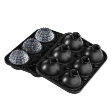 Slow-Melting Sphere Ice Mold with Funnel-Grade Silicone Easy Release Whiskey Ice Maker for Cocktails,Coffee Bars B