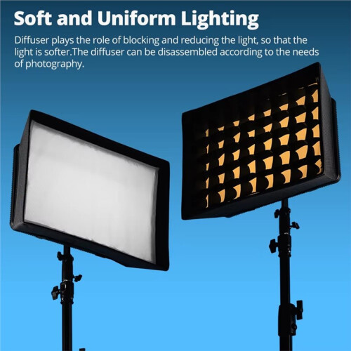 New LEDP260C LED Video Soft Light Diffuser Honeycomb Grid Softbox for  LED Video Light (Softbox Only) 1