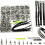 559Pcs Spikes and Studs Kit Cone Spikes with Tools Leather Straps Storage Box for DIY Handmade Decorations 1