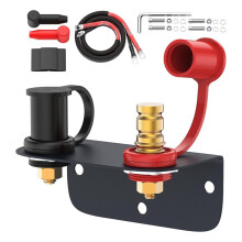 Remote Battery Terminals 3/8" Stud Battery Jump Post with Heavy Duty Mounting Bracket 250A Battery Charging Post Kit