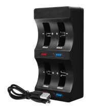 4 Slot Button Battery Charger for LIR2032/2025/2016/1632/1620/2477/2430/2440/2450 USB Interface