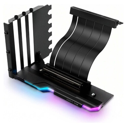 PCIe 5.0 4090 Vertical GPU Mount, Additional GPU Brace, 5V ARGB Sync, GPU Showcase, Mid/Full ATX Cases, 7+ PCIe Slots A