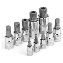 Triple Square Spline Bit Socket Set Premium Alloy Spline Socket Bit Set ,Drive M4-M18 and Cr-V Sockets for Professionals