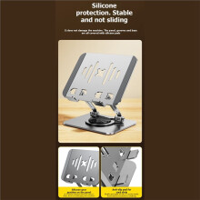 Portable Tablet Stand 360 Adjustable Foldable Tablet Holder Suitable for Tablets 10.8 Inches and Smaller A