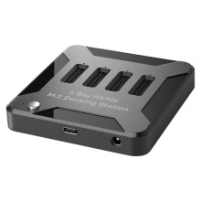 4 Bay M.2 NVMe Docking Station 10Gb External SSD Enclosure for 2230 2242 2260 2280 M.2 Solid State Drive EU Plug