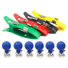 1set Reusable Patient Monitoring Electrode Set, Including 4 Limb Clamp Electrodes and 6 Chest Suction Bulb Electrodes.