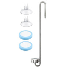 30 cm Aquarium CO2 Diffuser with Suction Cups and U-Pipe One-Piece U-Tube Design for Aquascaping and Planted Tanks