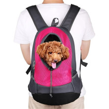 Pet Backpack Carrier for Small Dogs & Cats – Breathable Mesh Front Pocket Travel Bag, Rose
