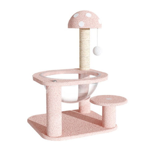 Pink Cat Tree – Multi-Level Scratching Tower with Cozy Perch