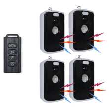 Wireless PIR Infrared Thermal Alarm Remote Control Outdoor Camping Anti-Animal Alarm Human Detection Sensor 1-to-4 125DB