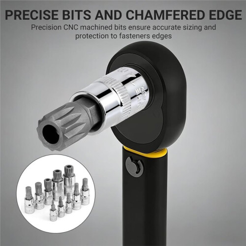 Triple Square Spline Bit Socket Set Premium Alloy Spline Socket Bit Set ,Drive M4-M18 and Cr-V Sockets for Professionals 2