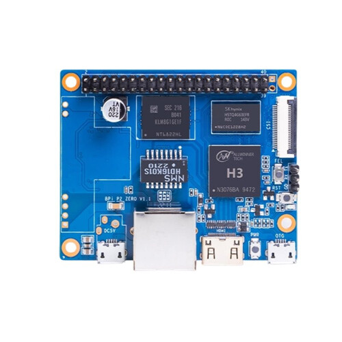 For Banana Pi BPI-P2 Zero Single Board Computer Allwinner H3 512M DDR3 8G EMMC Open Source Hardware Development Board
