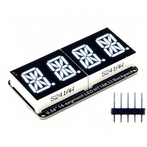 0.54-Inch 4-Bit 7-Segment Display Panel Clock Display Module HT16K33 Driver IIC Pin DIY Display Modules White