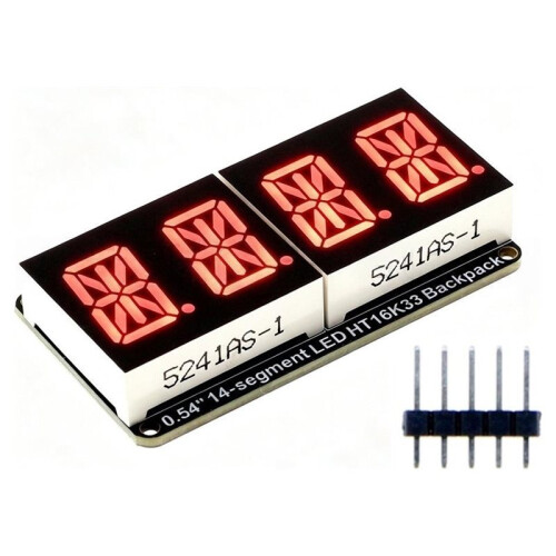 0.54-Inch 4-Bit 7-Segment Display Panel Clock Display Module HT16K33 Driver IIC Pin DIY Display Modules Red