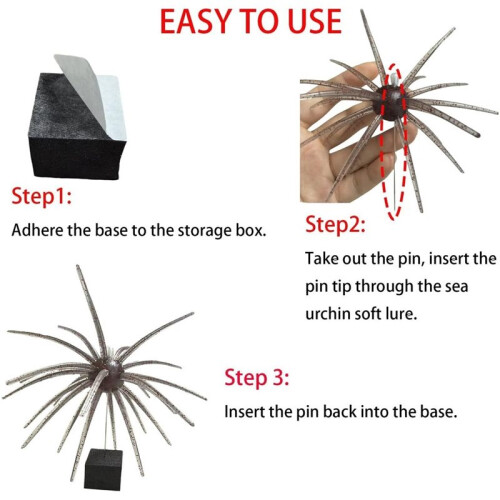 30 PCS, Base with Adhesive Dots, Tackle Box Organizer Insert, Keeps Sea Urchin Lure Tentacles Intact 1