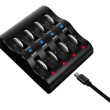 Cargador Portátil Inteligente de Viaje de 8 Ranuras para Baterías de Botón de Litio 1220 1240 1620 1632 2032 2025 2016 2430 2440 2450 2477