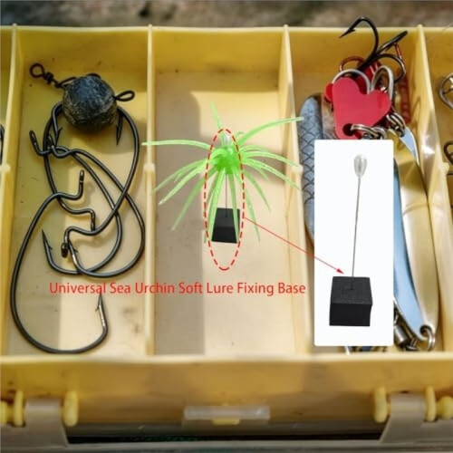30 PCS, Base with Adhesive Dots, Tackle Box Organizer Insert, Keeps Sea Urchin Lure Tentacles Intact 2