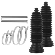 Kit com 2 Unidades de Coifas de Silicone Espessas para Barra de Direção Interna de Carro, Calibre , Cortável, Inclui Abraçadeiras.