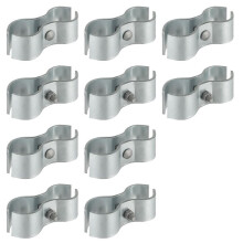 10pcs Heavy Duty Double Pipe Clamp Connector 1-5/8 Inch Secure Parallel Pipe Fastener for Plumbing Applications