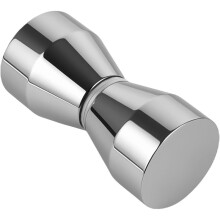 1Pack Y-Type Shower Door Handle, Polished Chrome Double Sided Shower Glass Door Knob, Hardware Parts for Bathroom