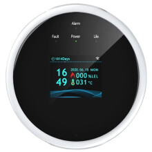 Household Intelligent LPG Detector Tuya Wifi Natural Gas Leak Sensor Kitchen Temperature Alarm Reminder Clock EU Plug