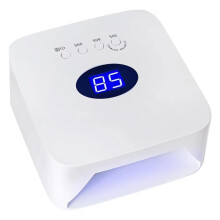 54W Cordless UV LED Nail Lamp with 30 Bead Rechargeable Professional Nail Dryer with 3 Timer Settings for Home Salon EU