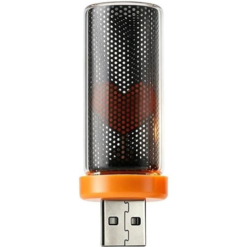 Lampada D'Atmosfera A Forma di Cuore USB per Auto, Plug And , Romantica, Decorativa, per Interni Auto e Casa B