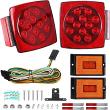 Trailer Light Kit LED Trailer Lights with Wiring Harness, Side Lights, Fits Boat Utility Trailers Under 80 Inch
