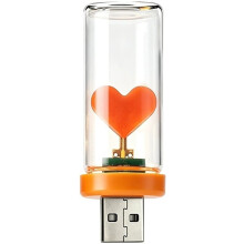 USB Heart Car Ambient Mood Lamp Plug and Romantic Love Heart Decorative Atmosphere Light Car Interior Home Lamp A
