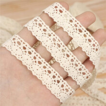 9pcs 6Yards/Rolls Beige Lace Ribbon Vintage Sewing Crochet Ribbon Trimming for DIY Scrapbooking Wedding Crafts Supply