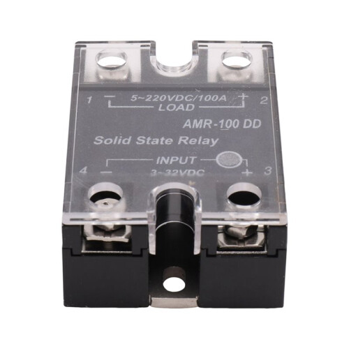 to  Solid State Relay 12V 24V  Input 200VDC Load Voltage Regulator Tramsformer Power Protection 100A SSR 1