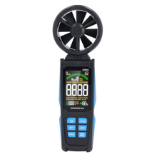 MESTEK Digital Anemometer Handheld Wind Speed Meter 180 Rotation, Backlit LCD ABS Body 6 Wind Units Dew Point Humidity for HVAC