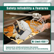 1177 High Limit Fryer LCCM2003000 for ATOSA 301030005 Gas Fryer with 3/8" Mpt Stuff Box Hi Limit 232/450F