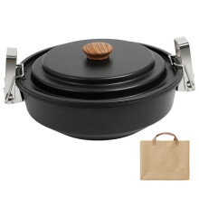 Compact Hiking Meal Cooker 1.6 Liter Pressure Kitchenware Pan with Cover, Stainless Steel , Easy Clean for Picnic Home