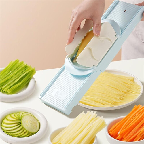 High-Efficiency, Multi-Functional Potato Slicer & Shredder - Handheld Kitchen Peeler, Grater, and Slicer