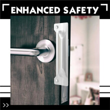 2 Pcs 3" X 11" Latchs Guard Plate Cover Electroplated Carbon Steel Door Latchs Cover,Protector Door Security