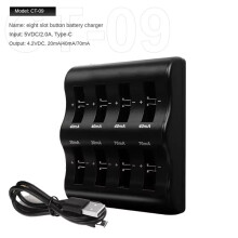 Cargador Portátil Inteligente de Viaje de 8 Ranuras para Baterías de Botón de Litio 1220 1240 1620 1632 2032 2025 2016 2430 2440 2450 2477