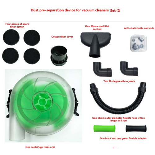 Dust Separator Set for  /  Cyclone Dust Collector Low Profile Dust Collection System for Woodworking 1
