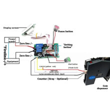 JY-15B Power Timer Controller Board met Witte Draadkern voor Muntinvoer/Selectiekast Arcadekast Verkoopautomaat