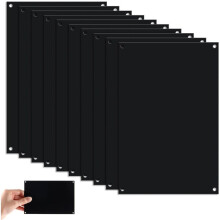 10 Pack 4x6 Inch Black Anodized Aluminum Sheets with Pre Drilled Holes ,for Nameplates Signs DIY Crafts Custom Marking