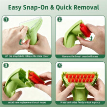 4-Inch Multi-Purpose Detachable Brush Tool Replacement for Little Green Machine 4075 Series, Cleaner Brush Attachments