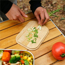 Lunch Box, Stainless Steel Camping Bento Box with Folding Handle Food Containers Bamboo Lid for Outdoor Camping Cooking