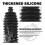 2PCS Thick Silicone Car Inner Tie Rod Boot Upgrade Large Caliber,Cuttable Car Rack and Pinion Boot Kit Includes Ties 3