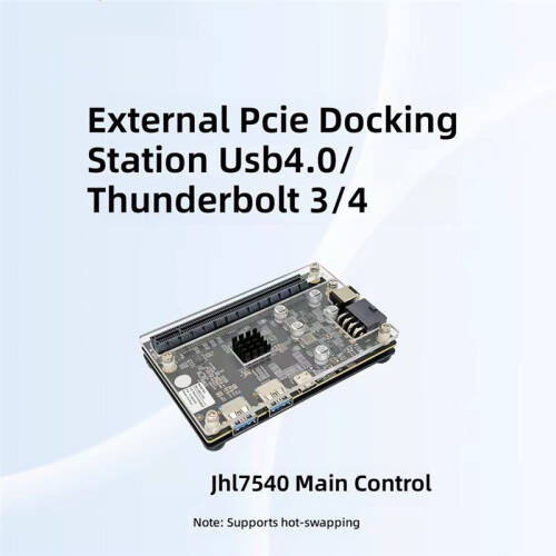Dock Esterno per GPU USB 4.0, Compatibile con per  40 Gbps, da 3 A 4 Porte, per Schede Grafiche PCIe, Supporto per RX4090 e RX6900 per 2