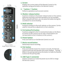 ML-L7 Wireless Remote Control Shutter Release for Z5II Z6III Z30 Z50 Z50II Zfc Z6II Z7II Z5 A1000 P1000 P1100