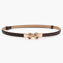 (Brown)Enveloppe simple en cuir PU avec fermeture en alliage pour look bureau et week-end