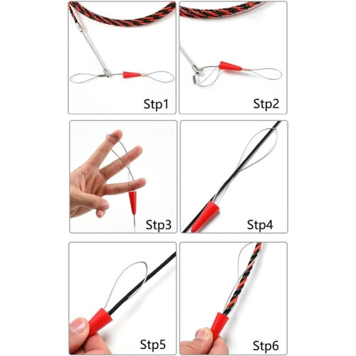 100ft Electrical Fish Tape Cable Puller,Ffor Electricians,Electrical Cable Pulling Fish Tape,Through Wall Conduit Wiring 2