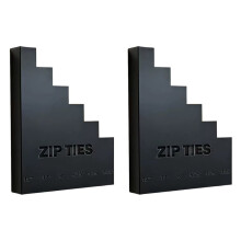 2pcs Cable Zip Tie Storage Holder,6 Pockets Zip Tie Organizer Rack Wall Mount Pockets for Workshop Shed Garage