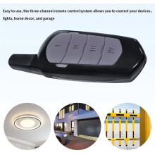 2 Unidades de Control Remoto Inalámbrico de 433 MHz para Puerta de Garaje, Duplicador de Código de Aprendizaje para Control Remoto, Transmisor de